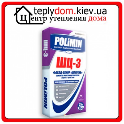  Polimin ШЦ-3м штукатурка отделочная " ФАСАД ДЕКОР " 25кг